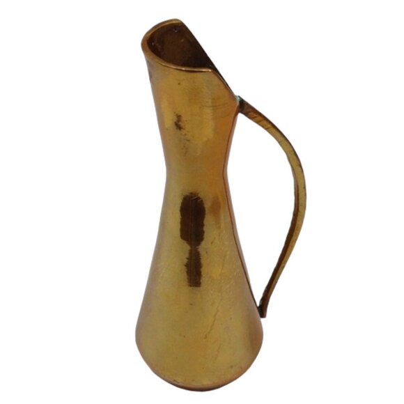 Vintage‎ Small Brass Handled Bud Vase 5.5 in High - Picture 1 of 6